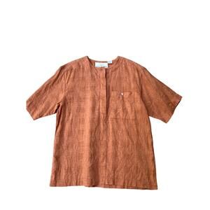 American Design 1st Issue Vintage Linen Orange Top (size M)